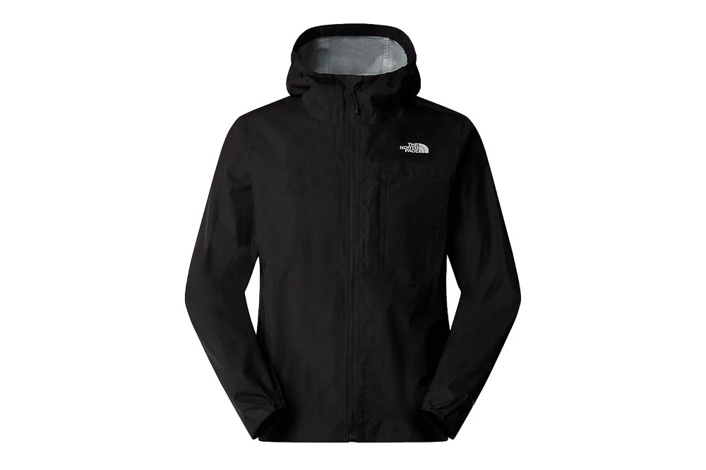 Black and white north face rain jacket deals