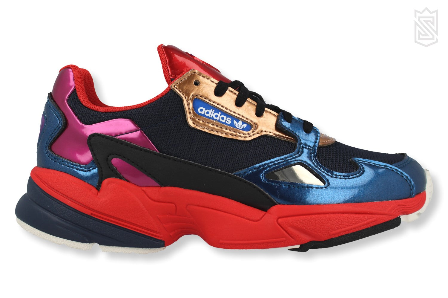 Adidas falcon rot blau on sale