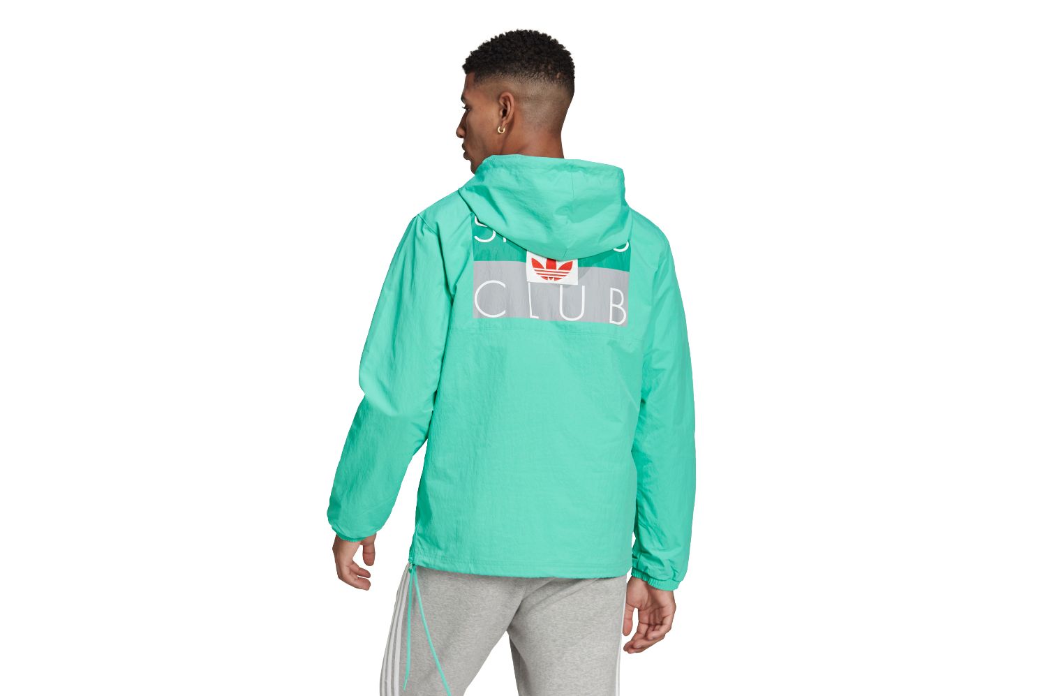 Adidas Sports Club Over the Head Windbreaker grun Schrittmacher Sneakerhandlung