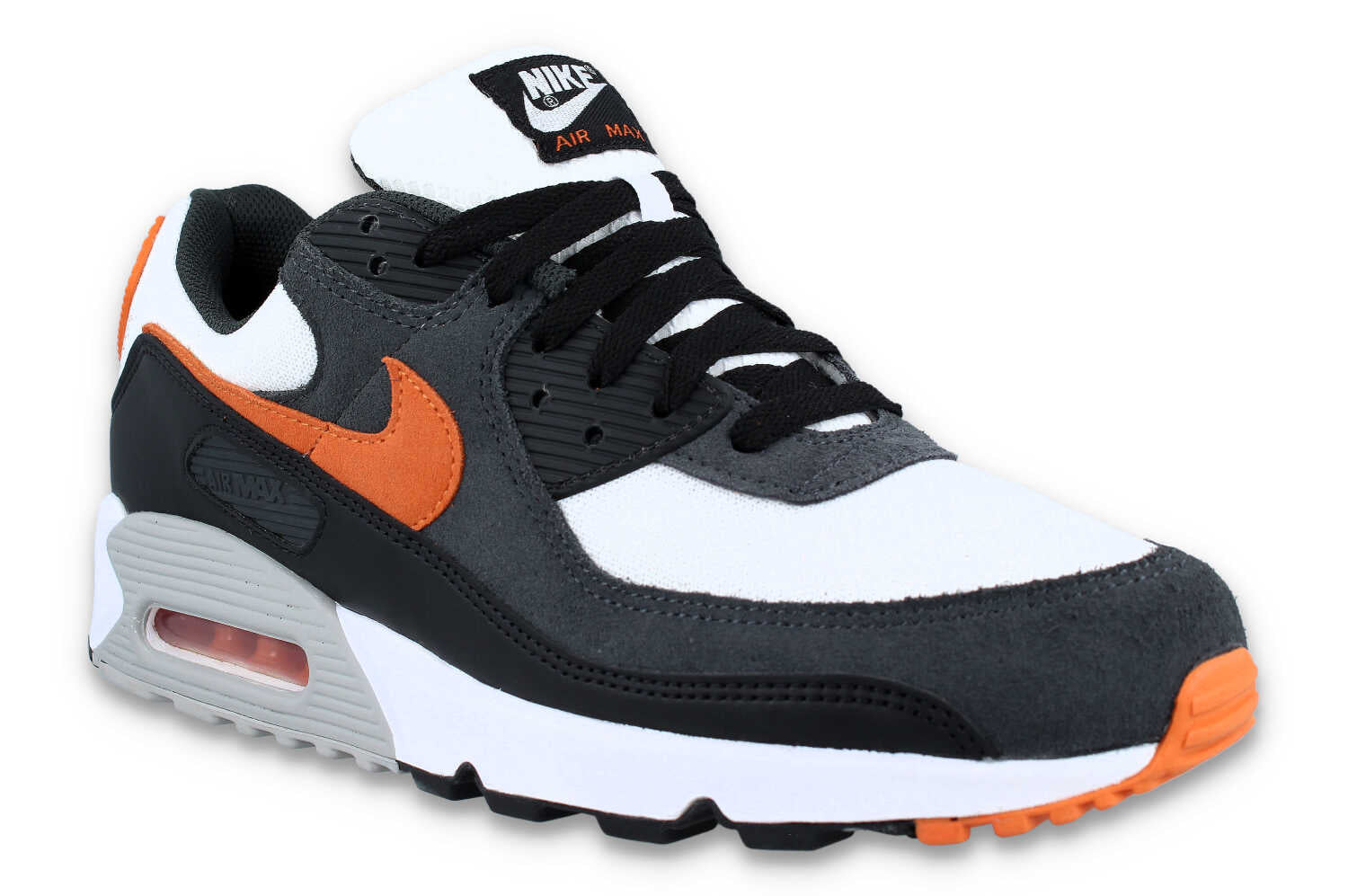 Nike Air Max 90 schwarz orange Schrittmacher Sneakerhandlung